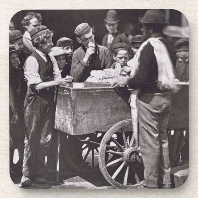 Halber Penny gefriert, "vom Straßen-Leben in Getränkeuntersetzer (Vorderseite)