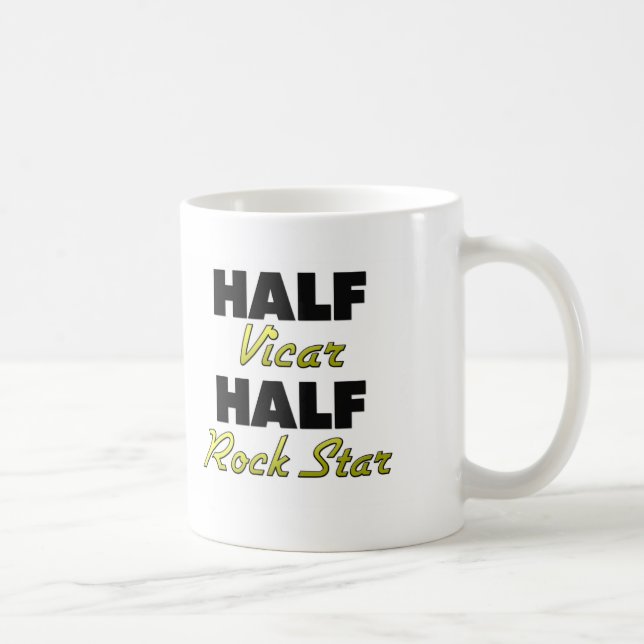 Halber Pfarrers-halber Rockstar Tasse (Rechts)