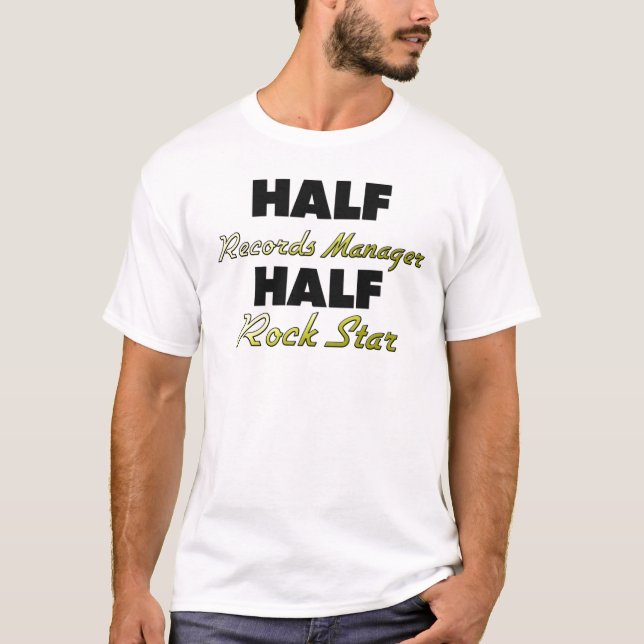 Halber Plattenen-Manager-halber Felsen-Stern T-Shirt (Vorderseite)