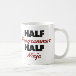 Halber Programmierer halbes Ninja Kaffeetasse