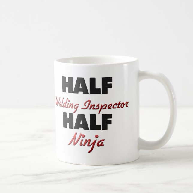 Halber Schweißens-Inspektor halbes Ninja Kaffeetasse (Rechts)