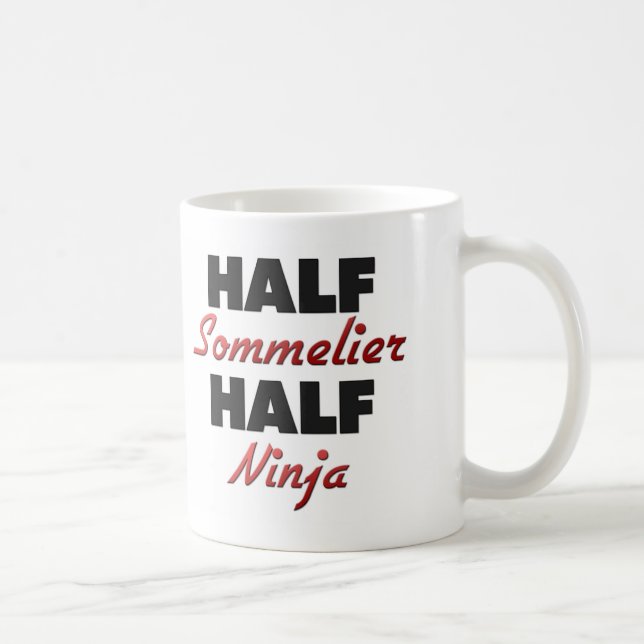 Halber Sommelier halbes Ninja Kaffeetasse (Rechts)