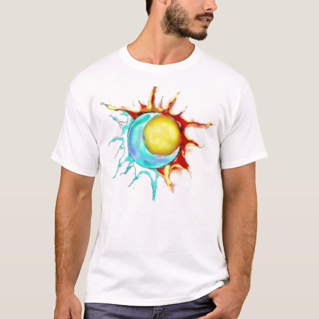 halber Sonne-Halbmond T-Shirt (Vorderseite)