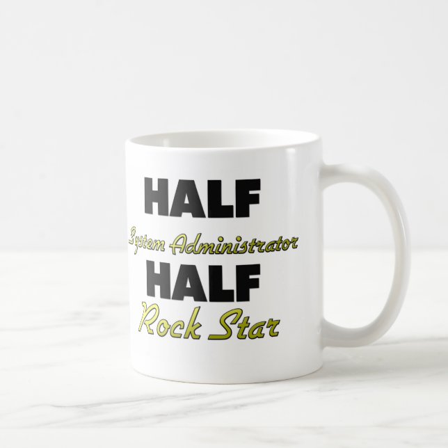 Halber Systemverwalter-halber Rockstar Tasse (Rechts)