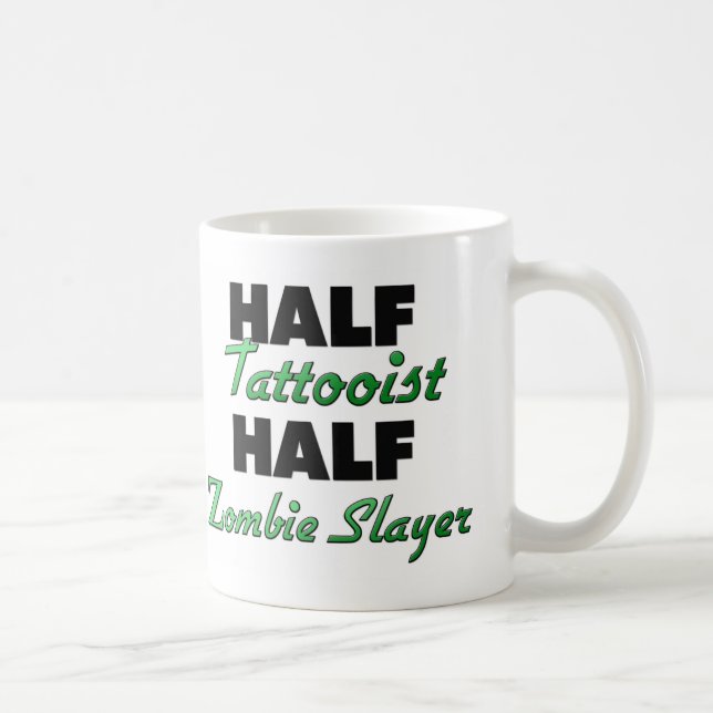 Halber Tattooist-halber ZombieSlayer Kaffeetasse (Rechts)