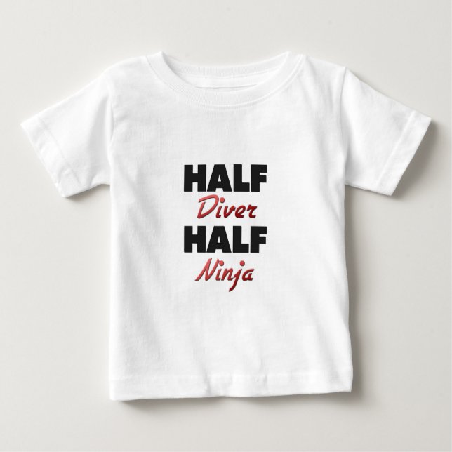Halber Taucher halbes Ninja Baby T-shirt (Vorderseite)