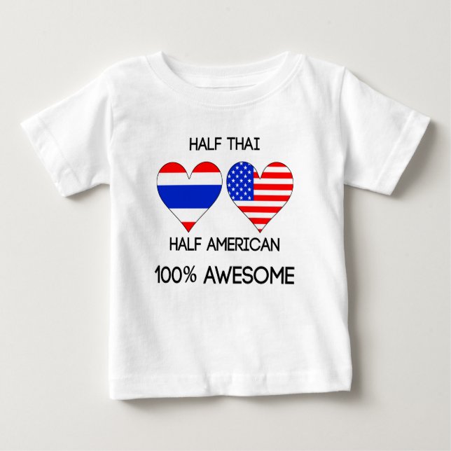 Halber thailändischer halber Amerikaner Baby T-shirt (Vorderseite)