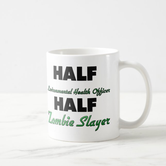 Halber Umwelterhaltung-Offizier-halber Zombie Tasse (Rechts)