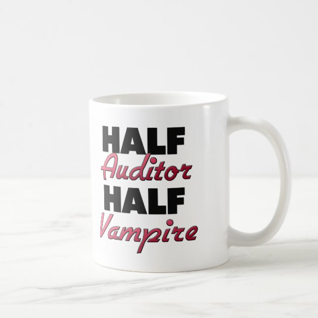 Halber Wirtschaftsprüfer-halber Vampir Kaffeetasse (Rechts)
