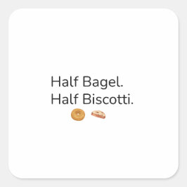 Halbes Bagel Halbes Biscotti Aufkleber