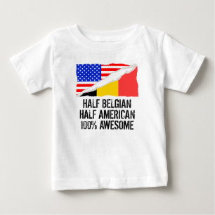 Halbes belgisches halbes amerikanisches baby t-shirt