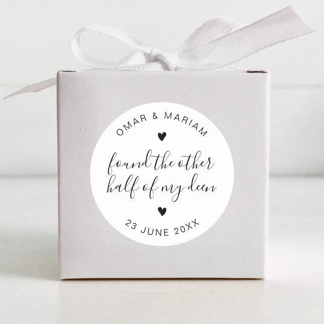 Halbes elegantes Zitat mit schwarzem Text Runder Aufkleber (Von Creator hochgeladen)