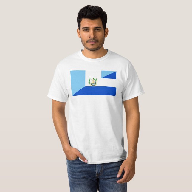 halbes Flaggensymbol Guatemalas El Salvador T-Shirt (Vorne ganz)