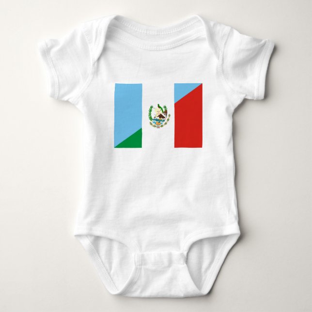 halbes Flaggensymbol Guatemalas Mexiko Baby Strampler (Vorderseite)