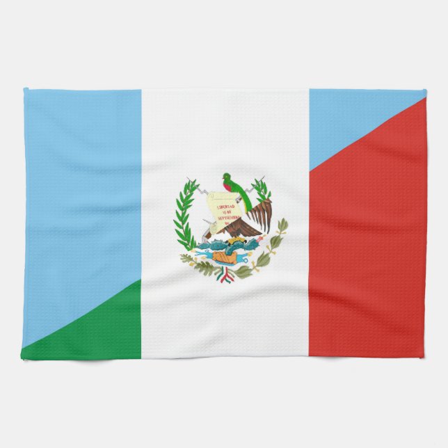 halbes Flaggensymbol Guatemalas Mexiko Handtuch (Horizontal)