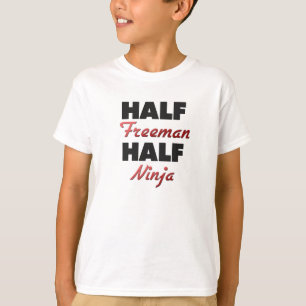 Halbes Freeman halbes Ninja T-Shirt