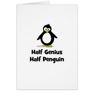 Halbes Genie-halber Pinguin