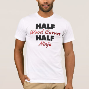 Halbes hölzernes Transchiermesser halbes Ninja T-Shirt