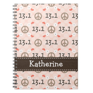 Halbes Marathon-gewundenes Notizbuch Jour der Notizblock