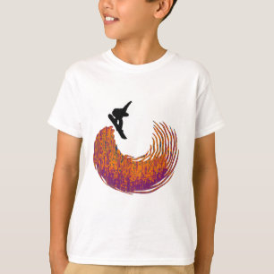 halbes Rohr des Snowboard T-Shirt