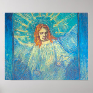 Halbfigur eines Engels von Vincent van Gogh Poster
