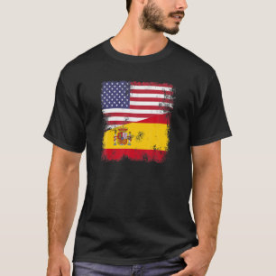 Halbfinale der spanischen Flagge Vintag Spain US T-Shirt