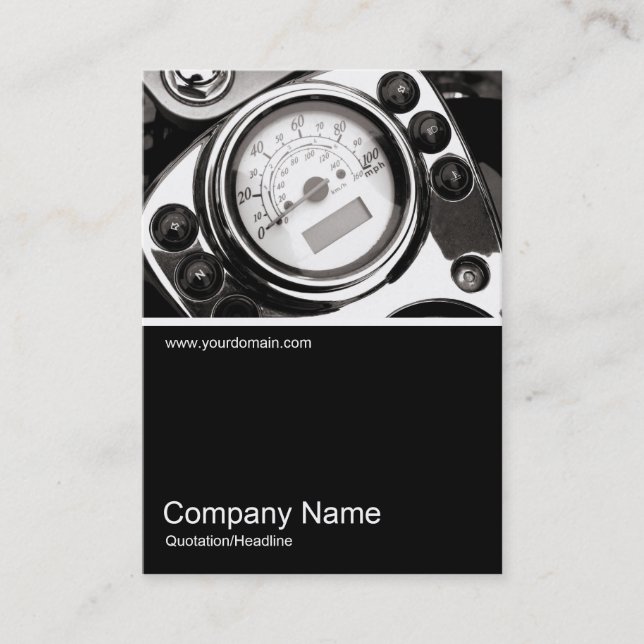 Halbfinale Foto 0342 - Motorrad-Speedometer Visitenkarte (Vorderseite)