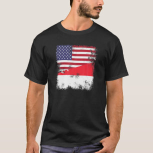 Halbfinale singapurische Flagge Vintages Geschen T-Shirt