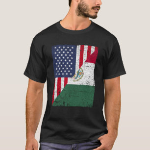 Halbfinale US-Flagge Halbmexikanisch Flag Amerikan T-Shirt