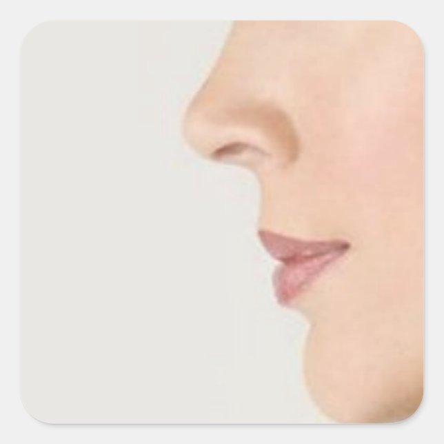 Halbfläche Quadratischer Aufkleber (Vorderseite)