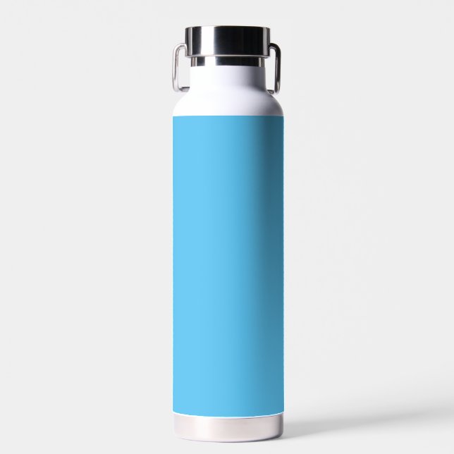 Halbgebacken, Jeans Blue, Jordy Blue, Trinkflasche (Vorne)