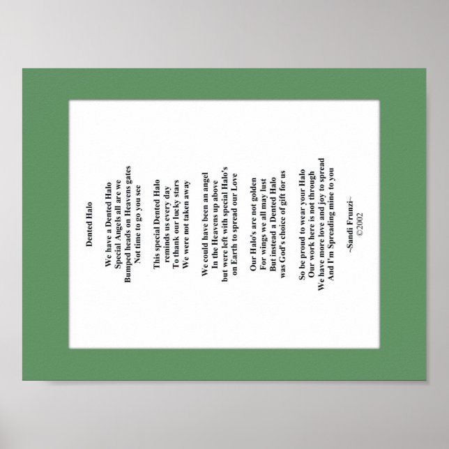 Halbgedicht 8.5 x 11 Blatt (Matte) Poster (Vorne)