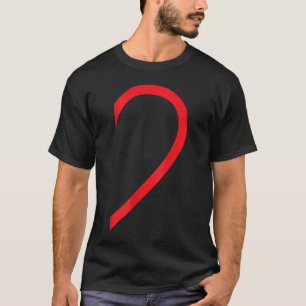 Halbherz rechte Seite Liebespaar-Shirt T-Shirt
