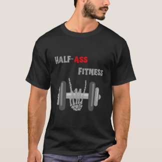 Halbherziges Fitness-Skelett beim Gewichtheben T-Shirt