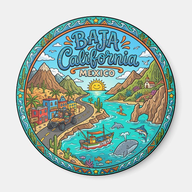 Halbinsel Baja California Mexiko Magnet (Vorne)