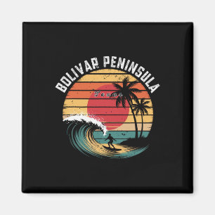 Halbinsel Bolivar Texas Strand Surfen  Magnet