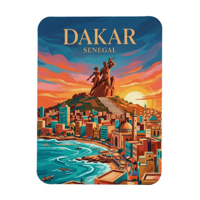 Halbinsel Dakar Senegal Magnet (Vertikal)