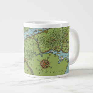 Halbinsel Gaspe, Kanada Karte Jumbo-Tasse