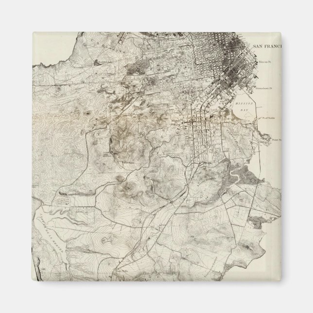 Halbinsel San Francisco Magnet (Vorne)