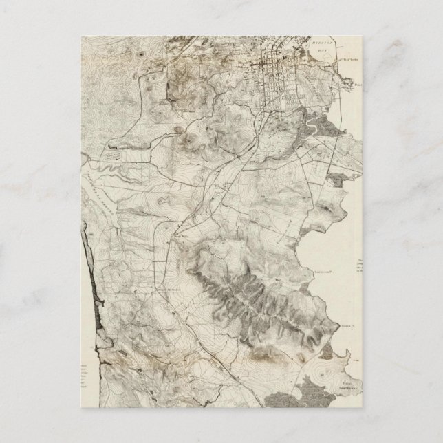 Halbinsel San Francisco Postkarte (Vorderseite)