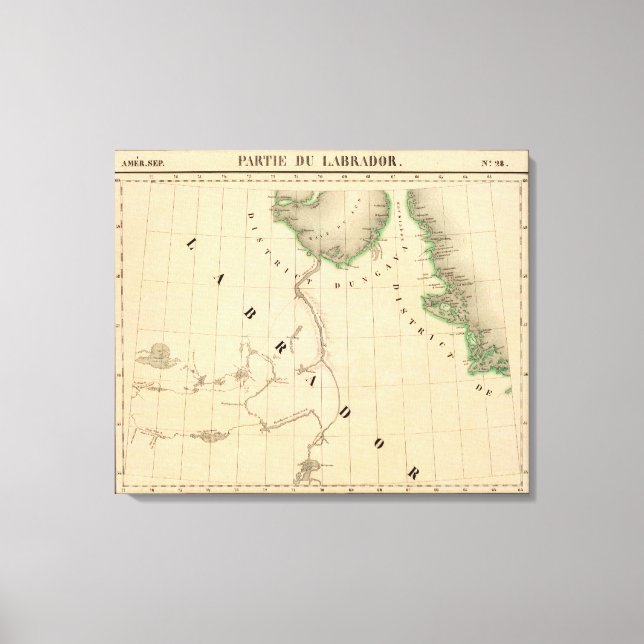 Halbinsel Ungava und Nord-Labrador Leinwanddruck (Vorderseite)