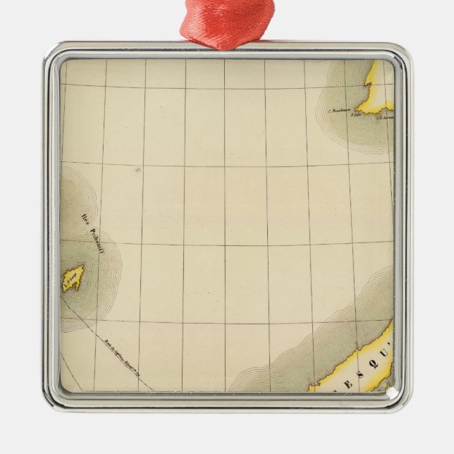 Halbinsel von Alaska Silbernes Ornament (Vorne)