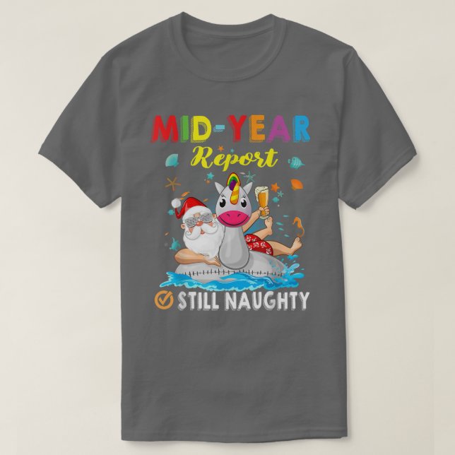Halbjahresbericht immer noch unheimlich Santa Beac T-Shirt (Design vorne)