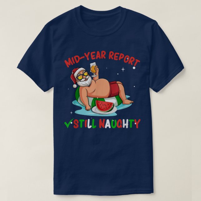 Halbjahresbericht immer noch unheimlich Weihnachts T-Shirt (Design vorne)
