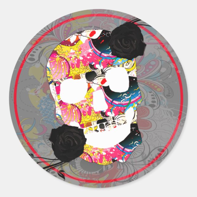 HALBJÄHRIGER TAG DES TOTEN ZOLLSTEUERELEMENTES RUNDER AUFKLEBER (Vorderseite)