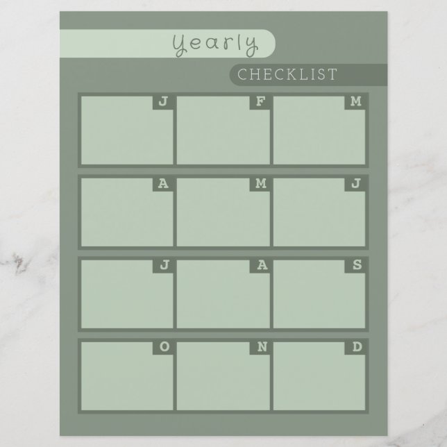 halbjährliche Checkliste (Vorderseite)