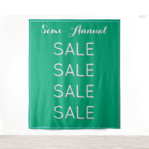 Halbjährliches Verkauf-Retail-Banner Blau Mall Grü