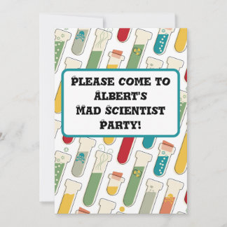 Halbjahrs-Teströhrchen für moderne Chemie Einladung