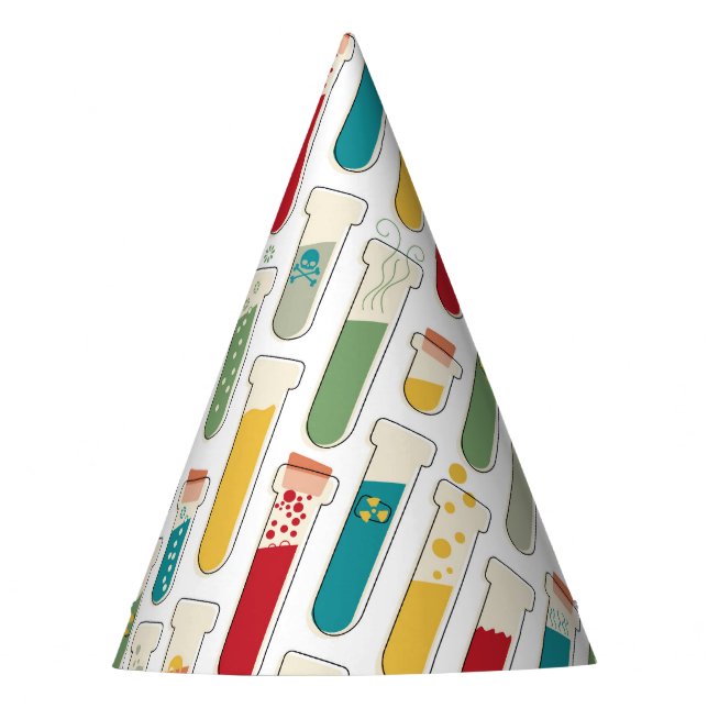 Halbjahrs-Teströhrchen für moderne Chemie Partyhütchen (Vorderseite)