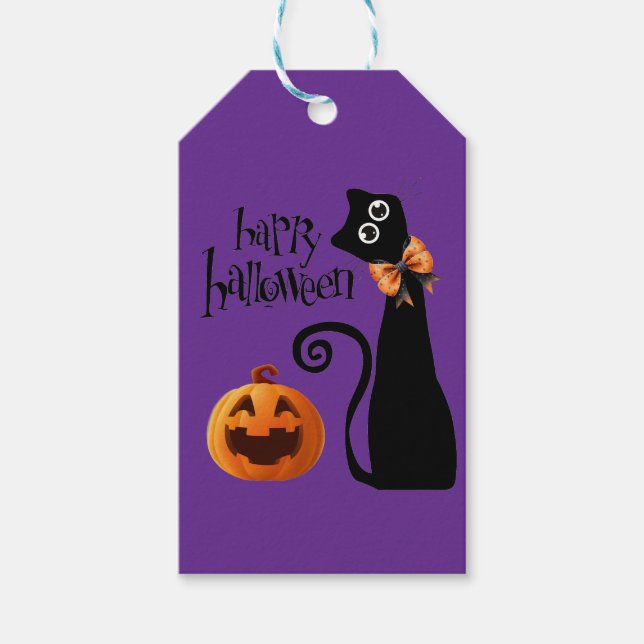 Halbkatze Geschenkanhänger (Vorderseite)